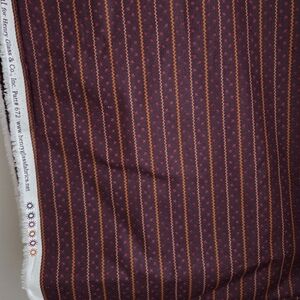 Quilting 12 Yds Craft Cotton Eggplant/Burgundy Henry Glass Striped Fabric
